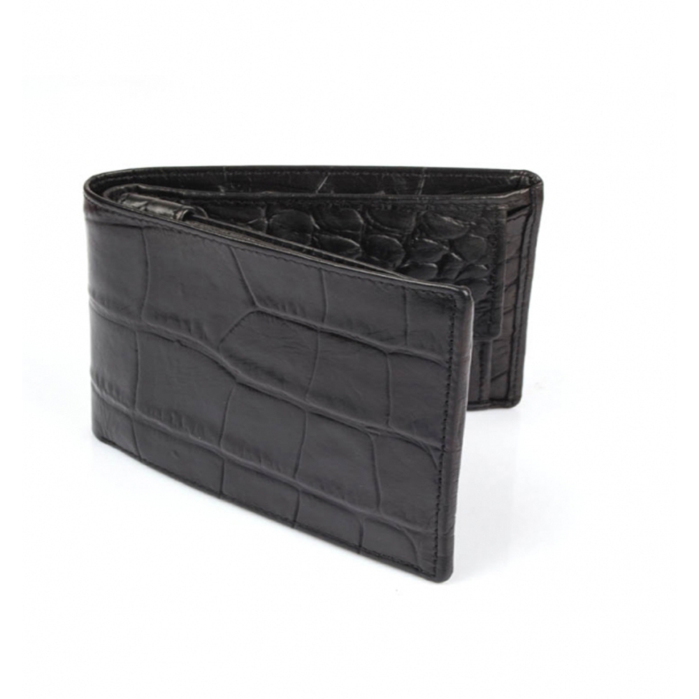 Printed Crocodile Trifold Coin Wallet