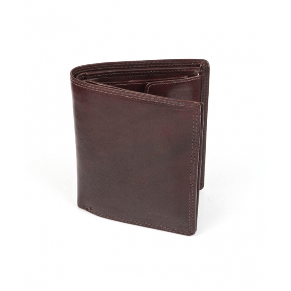 Waxed Leather Billfold Coin Wallet