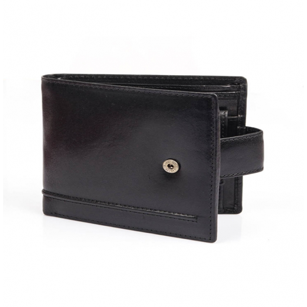 Waxed Leather Billfold Coin Wallet